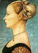Antonio Pollaiuolo Portrait of a Girl - Panel Museo Poldi Pezzoli oil painting